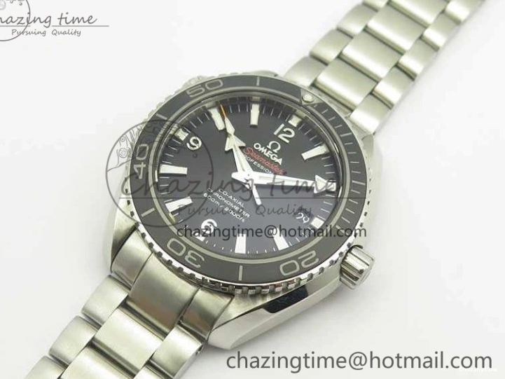 0321 Sleek Planet Ocean Professional Ceramic Bezel 42mm 1:1 MK Best Edition Silver Markers On SS Bracelet A 8085